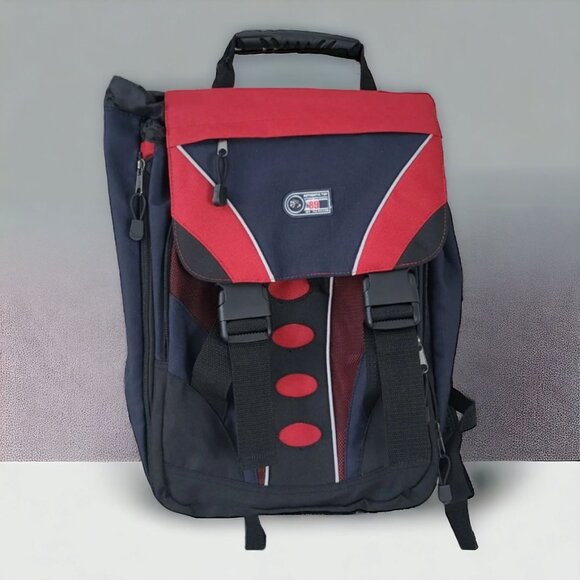 Kids Backpack Reflective Red & Black 3M Scotchlite School Bag Compass NEW w/ tag - Picture 1 of 14